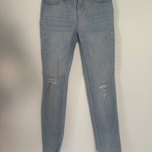 Light Blue Distressed Women's Jeans